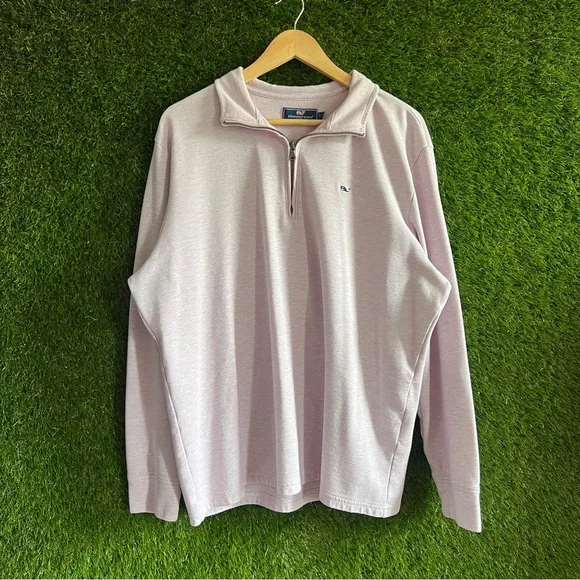 Vineyard Vines Quarter Zip Slubbed Knit Sweater - Picture 1 of 7